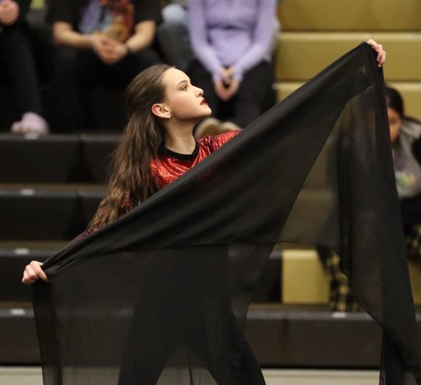 Mars Area Winterguard performing
