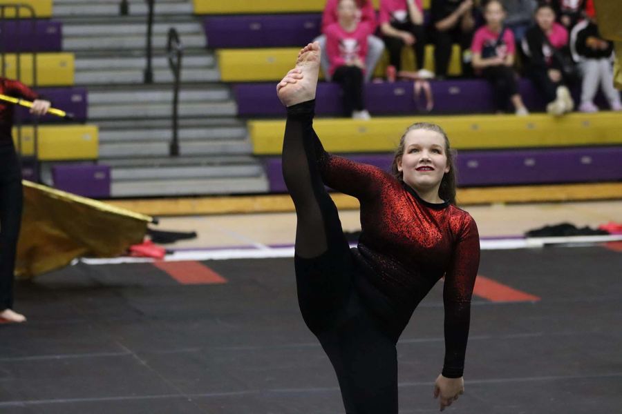 Mars Area Winterguard performing