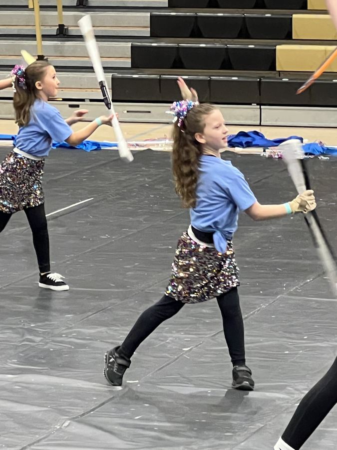 Kiski Area Elementary Winter Guard performing